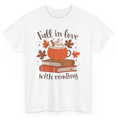 Librarian Halloween T Shirt Fall In Love With Reading Book Lovers Autumn