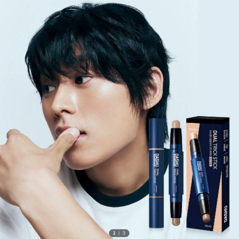 DASHU Men’s Dual Trick Stick Sand/Light 2in1 (Concealer + Shading)