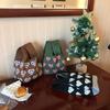 Women Girls Reusable Knit Handbag Heart Flower Wrist Bag Handmade Knot Tote Bag Shopping Bags Outdoor Casual Accessories