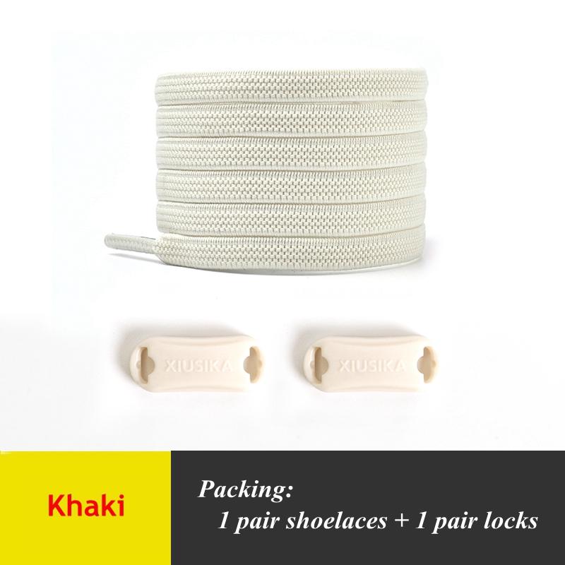 1Pair No Tie Shoelace Flats Elastic Shoe Laces Kids Adult Sneakers Shoelace Quick Lazy Laces 24 Color Buckle Strings Sports Shoe