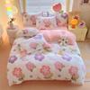 Fluffy Flannel Duvet Cover 1Pc- Super Soft and Cozy, Multi-Size Options, Sweet and Simple Style for Serene Slumber