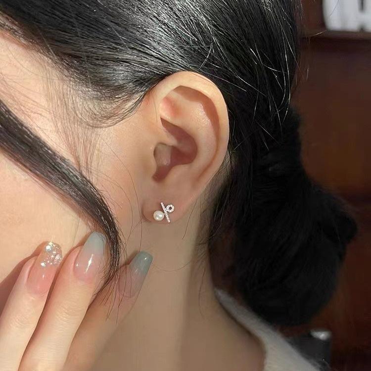 Freshwater Pearl & Sterling Silver Stud Earrings - Unique Design for Women (2024)