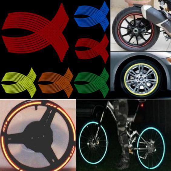 GRAFIC Autocollant Vignette de Jante de Roue de Motocyclette de Stickers Rouge
