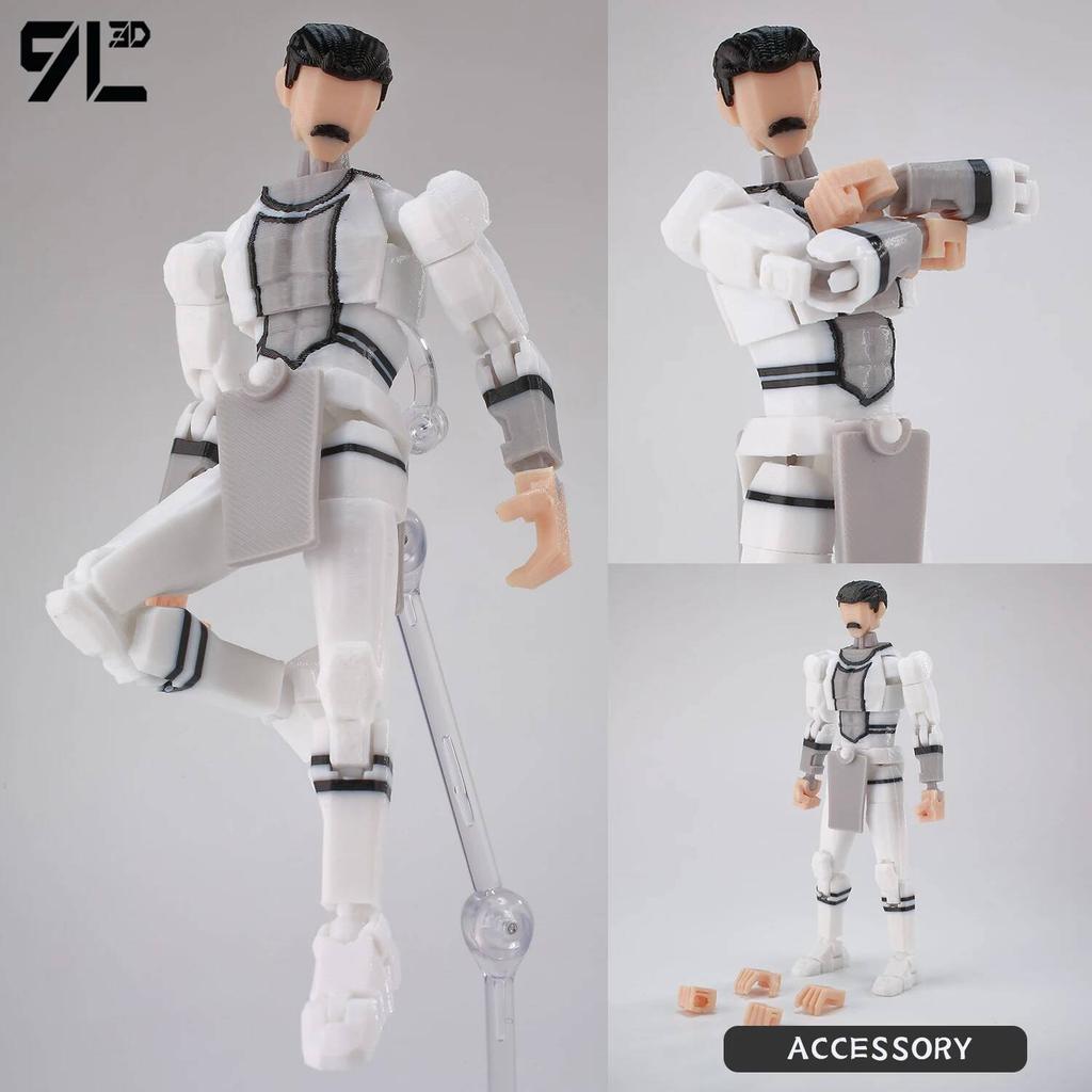 9L3D Printed NEWInvincibles Tech Jacker Titan13 Lucky13 Action Figure Dummy13 Motorcycle Multi-Jointed Collectible Model Toy T13
