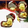 Christmas Music Box with Lights Statue Seasonal Collectible Ornament Resin Unique Decoration