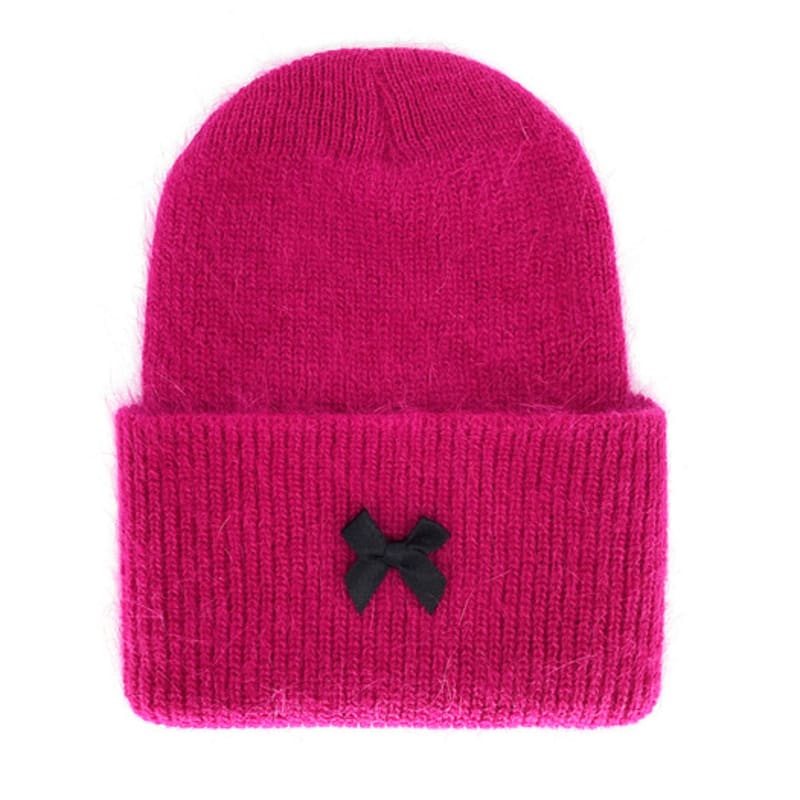 OTHER-worldly Ribbon Angora Beanie [Magenta]
