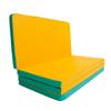 gymnastic mat Gamma 200x100x10 czteroczęściowy - green/yellow