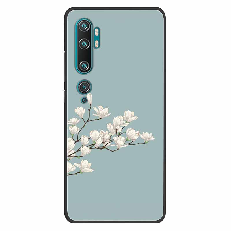 For Xiaomi Mi Note 10 Case Silicone Soft Owl Lion TPU Fashion Back Cover For Xiaomi Mi Note10 Cases Protective Printed Covers
