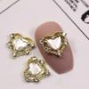 10Pcs Manicure Decor Sparkling Stunning Visual Effect Three-dimensional DIY Nail Heart Colorful Fake Diamond Nail Alloy Ornament Nail Supplies