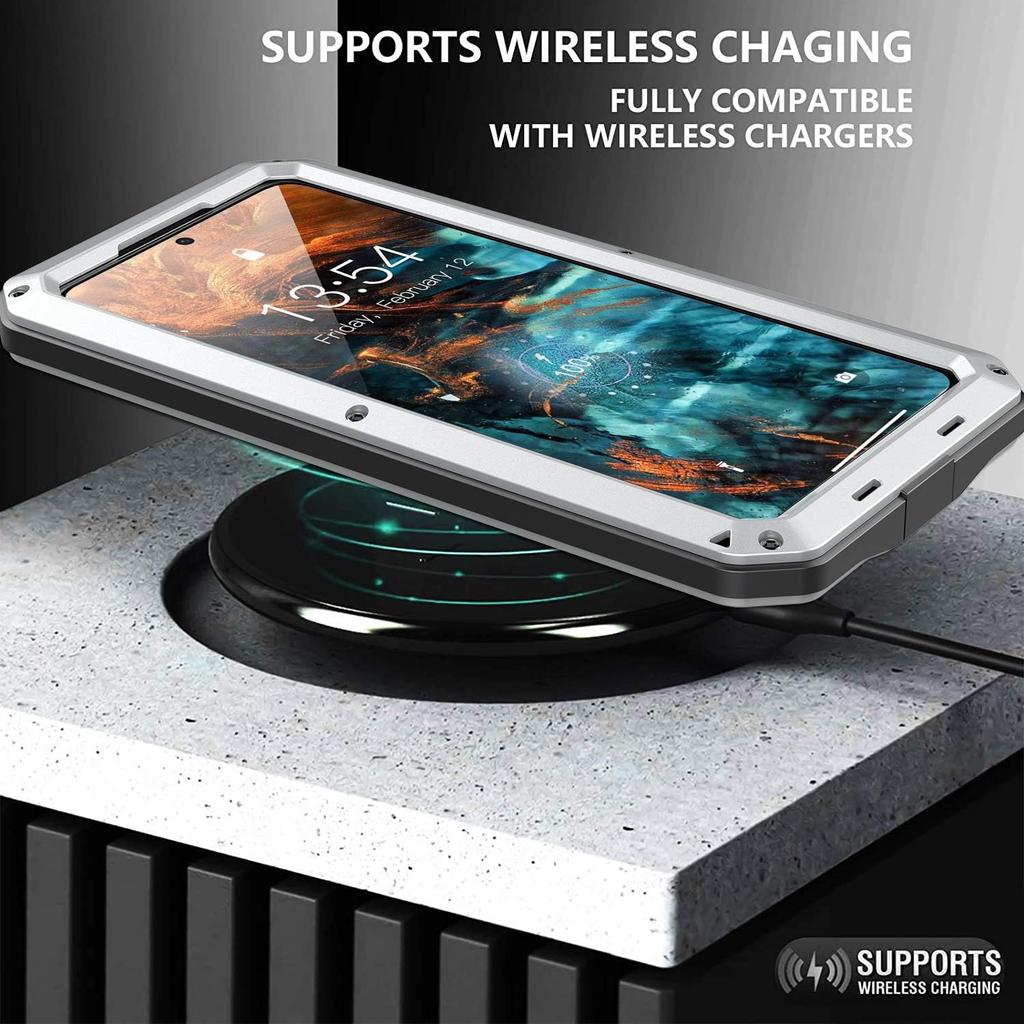 Funda para Samsung S26 S25 Edge S24 S23 S22 Plus S21 S20 Ultra Cubierta de Protección Completa Armadura Resistente a Golpes Funda Metálica de Aluminio