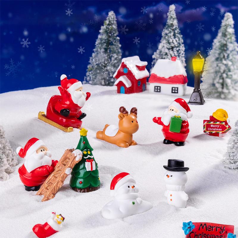 1PC Creativity DIY Resin Ornaments Micro Landscape Gift Mini Accessories Christmas Decorations Adorn