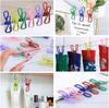 50/1PCS Mini Colorful Sealing Clips Steel Wire Snack Bag Clip Laundry Clothesline Fixing Clamp Home Multifunctional Storage Tool
