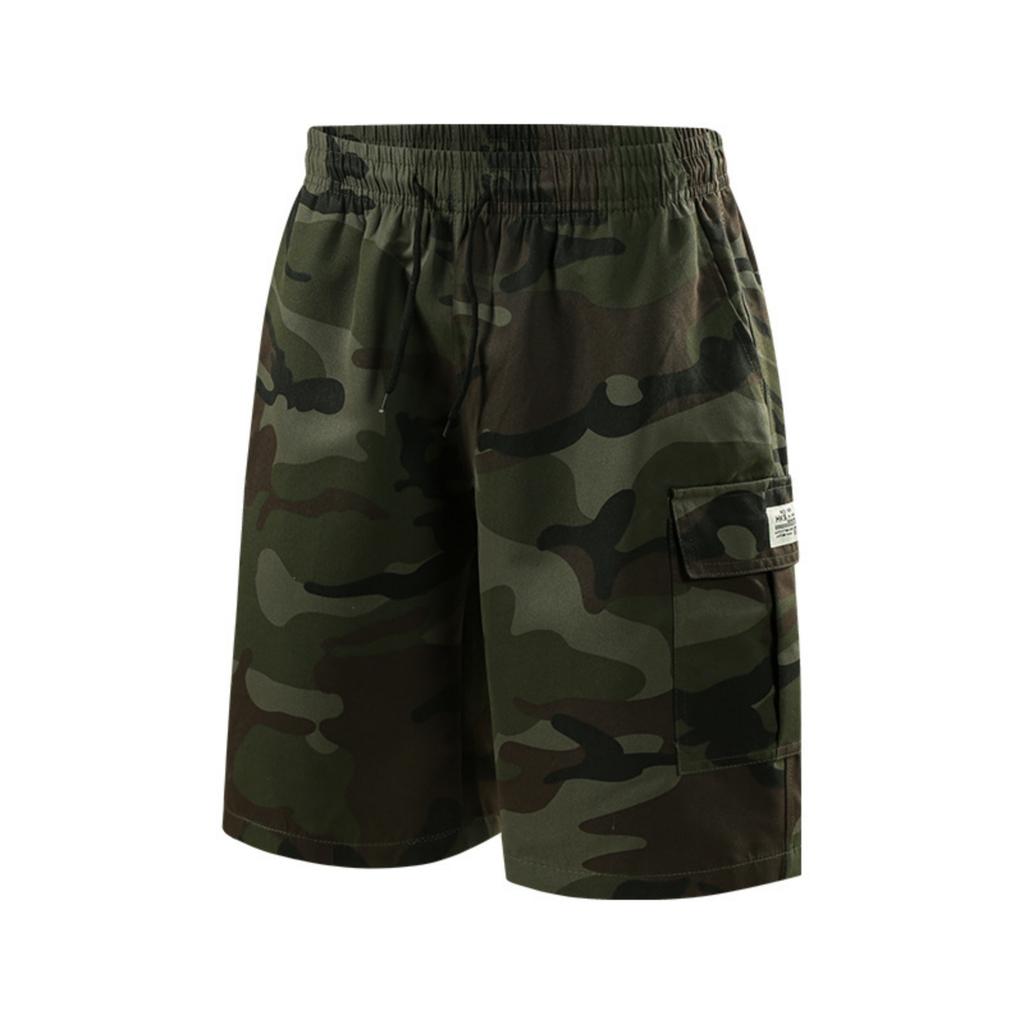 Men's Quick-Dry Camouflage Cargo Shorts, Sports Casual Fitness Running 5-Inch Bottoms