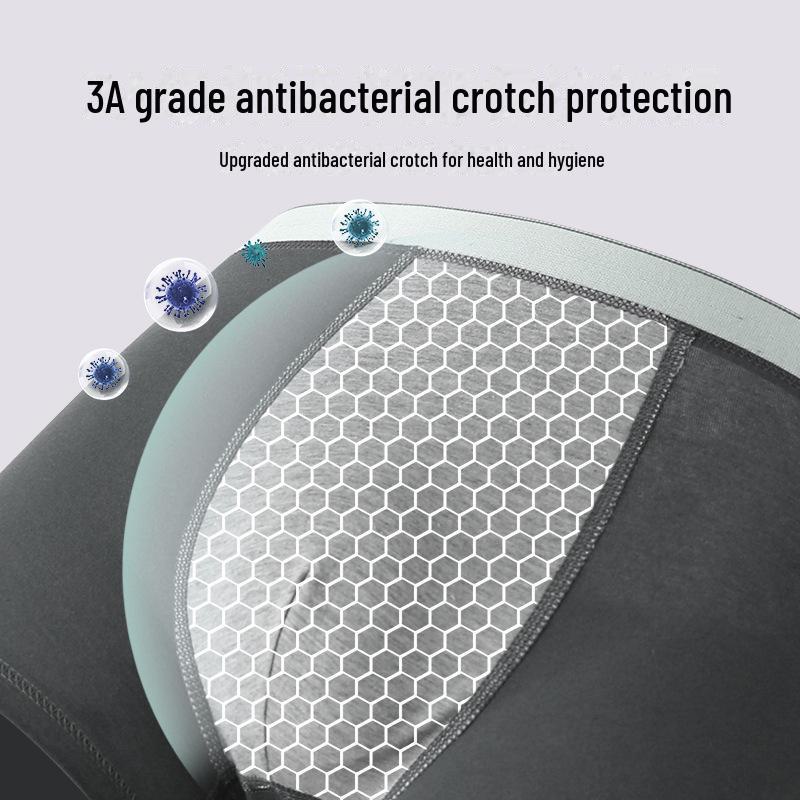 Xinjiang Men's Antibacterial Seamless Cotton Boxer Briefs