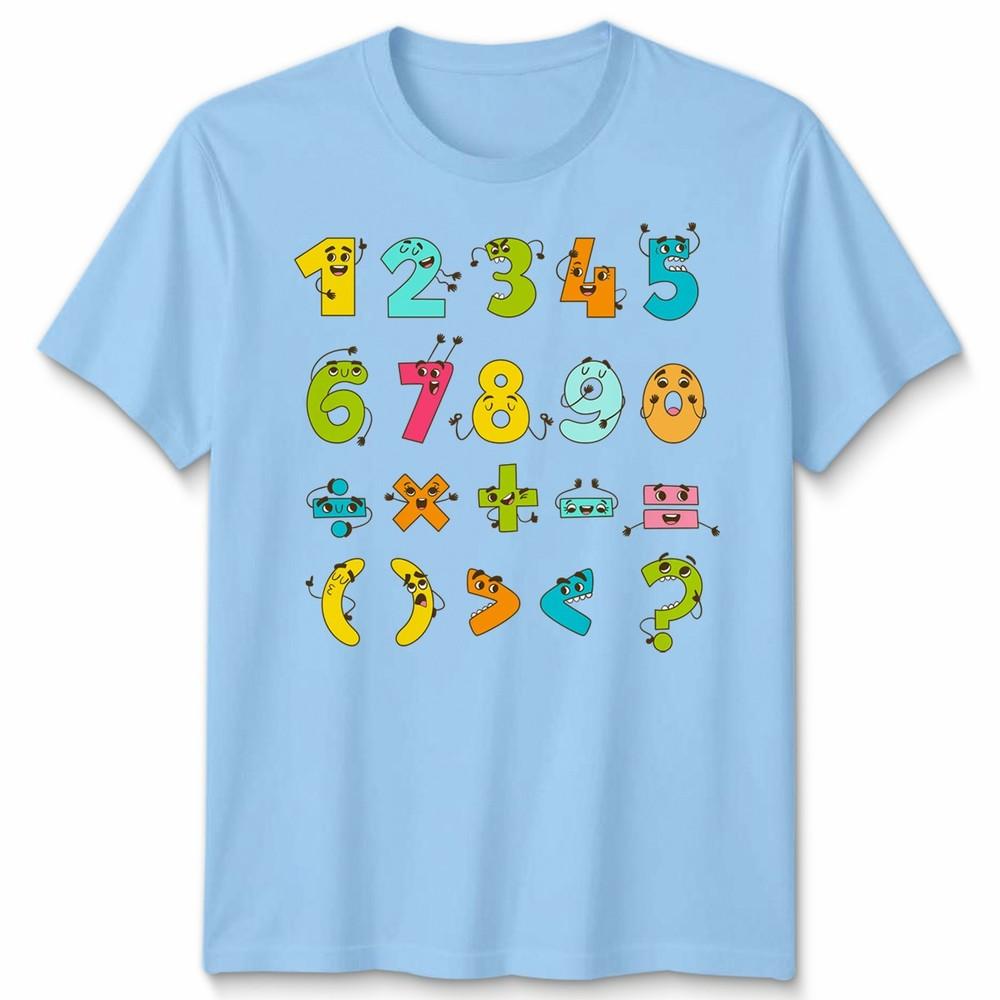Cartoon National Numeracy Number Day Maths Day Symbols Unisexs TShirt Unisexs Tee S