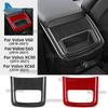 For Volvo XC60 XC90 V60 S60 2019-2021 Interior Trim Car Rear Storage Box Cover Real Soft Carbon Fiber Sticker Accessories.