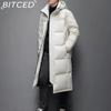BITCED Couple's Matching Long Down-Filled Cotton Jacket Winter Thickened Warm Fashion Coat