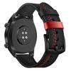 22mm Genuine Leather Smart Watch Strap Replacement with Stitching Decor for Huawei Watch GT1/2/Watch Magic