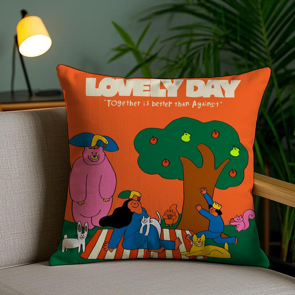 Embrace Creativity Pillow Case Silky Elegant Comfort Sofa Bed Invisible Zipper 30X30cm