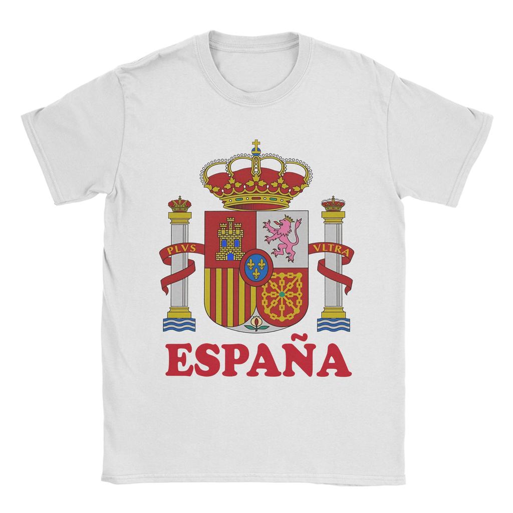 Spanish Map Flag of Spain T Shirt Mens 100 Cotton Vintage TShirts Crew Neck Tee Shirt Short Sleeve Tops 4XL 5XL