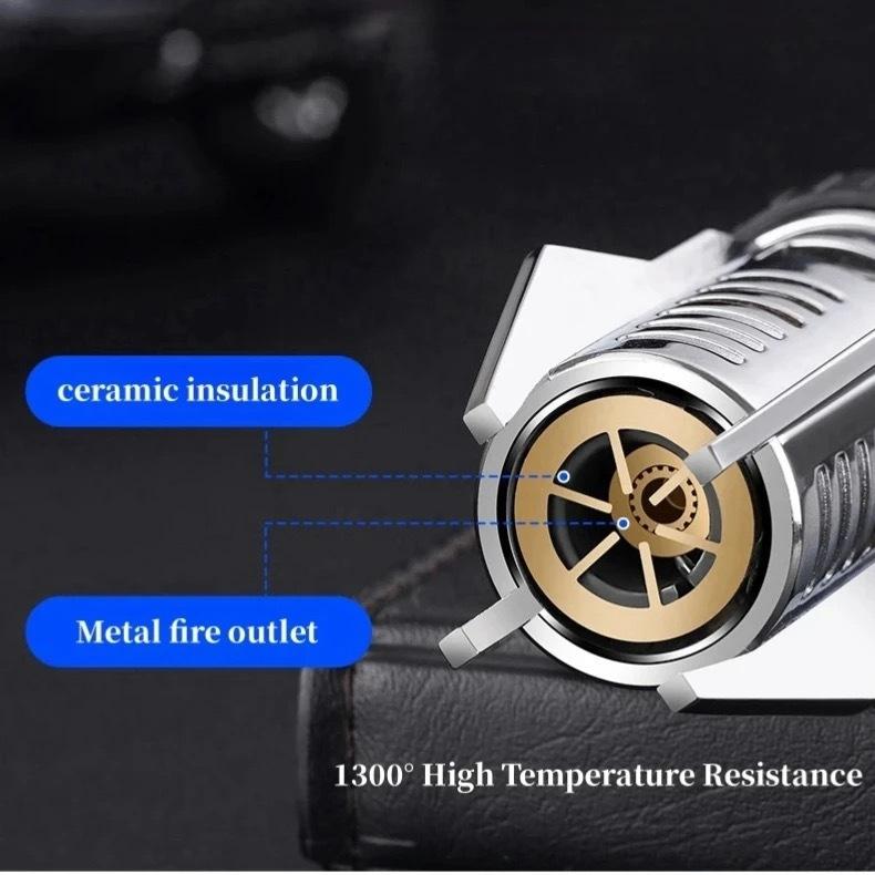 Planet Lightsaber Metal Outdoor Windproof Turbine Torch Jet Lighter BBQ Welding Cigar Tool Butane Gas Lighter 360° Gun