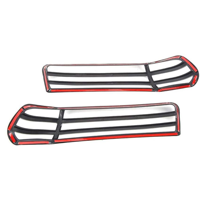 2X Glossy Black Front Wheel Eyebrow Light Cover Trim For Jeep Wrangler Jl 2018+