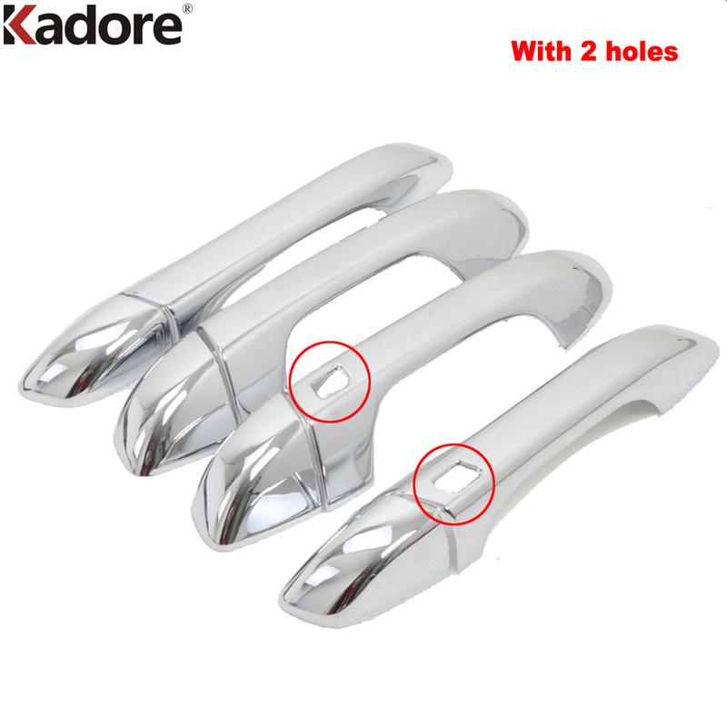 For KIA Sportage 2016 2017 2018   Chrome Door Handle Cover Trim Car Side Door Handles Catch Cap Overlay Accessories