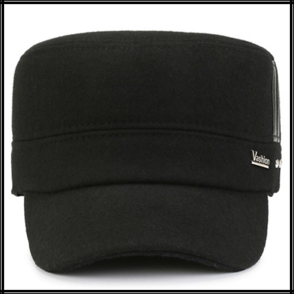 Hat Earmuffs Cold Protection Casual Outdoor CZA379 [White Fang] Men's Women's (Black)