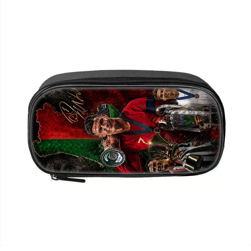 Astuccio con Motivo Ronaldo trousse da trucco CR Stella del Calcio Porta Penne Studente Grande Capacità Sportivo Cancelleria Scolastica Astuccio Portapenne con Zip