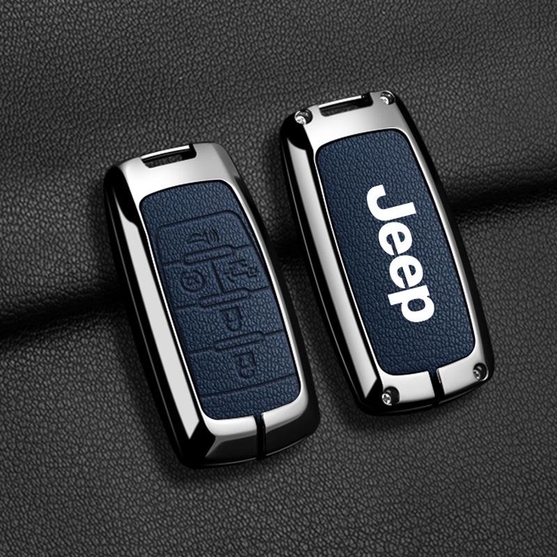 Compatible Jeep Key Case for Compass, Renegade, Cherokee, Grand Commander, Grand Cherokee