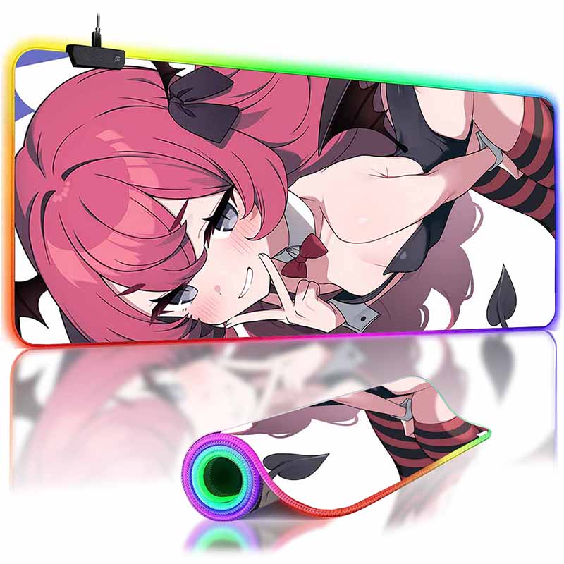 

Natsume Iroha Anime BA Mouse Pad XXL RGB Gaming Mousepad Buraka HD Gamer Accessories Large LED MousePads PC Carpet with Backlit RGB 300x600x3mm
