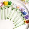 Mini Glass Flower Ornament Handmade Colored Glass Flower Miniature Collectible Tiny Flower Decoration for Table Centerpiece Bookshelves Landscape