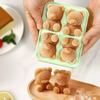 Stampo per Blocchi di Ghiaccio a Forma di Orso Creativo Silicone per Alimenti Scatola per Ghiaccio Domestica Stampo per Ghiaccio a Cartone Animato Operazione di Sformo Facile Viene Fornito con Imbuto