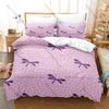 Cute Cartoon Dragonfly 3 Piece Bedding Set Soft Microfiber Duvet Cover Set with Pillowcases for Kids Bedroom Decor All Season