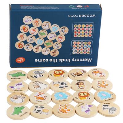 Find The Same Pattern Puzzle Game Baby Wooden Educational Toys for Children Kids Cartoon Memory Chess Logic Thinking Training