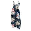 Tuta da Donna Stampa Casual Ampia Vintage Spallina Cotone Lino