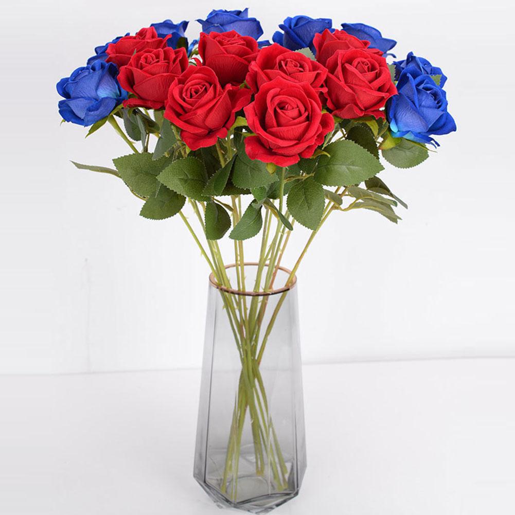 Home Decor Flower Wedding Flower Artificial Velvet Rose Easy To Clean