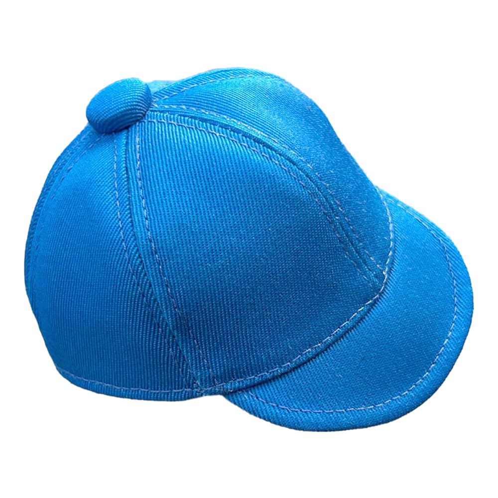 niannyyhouse 10cm Plush Doll Clothes - Baseball Cap - Dress-up Doll Outfit (Blue)