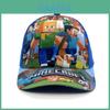 Gorra de Béisbol Infantil con Patrón de Minecraft y Visera Ancha para Proteger del Sol en Verano al Aire Libre