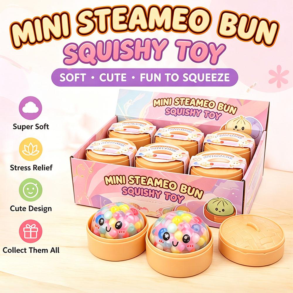 5.5cm Simulated Bao Bun Squishy Slow Rising Squeeze Fidget Sensory Anti Stress Relief Portable Desk Gadget Novelty Ornament