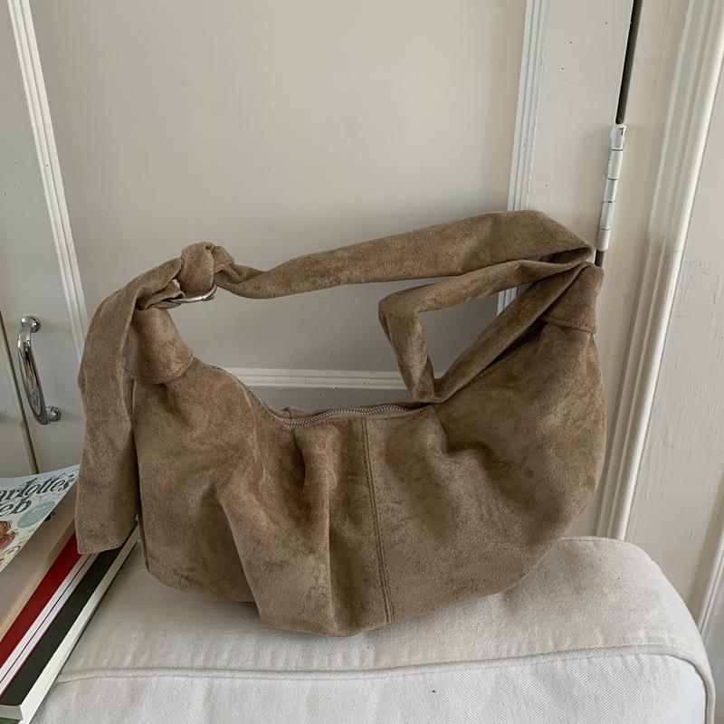 Retro Large-capacity Bag Women 2025 New Casual Fashion Dumpling Bag Texture Niche Versatile Messenger Bag