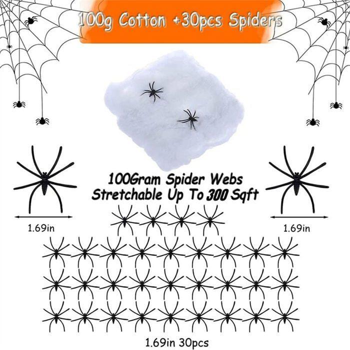 Halloween Spider Web Decoration, Elastic Spider Web, Suitable for a Scary Indoor/outdoor Atmosphere
