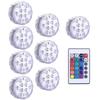 Battery Operated 10leds RGB Led Submersible Lights Underwater Night Lamp Garden Swimming Pool Lights for Wedding Party Vase Bowl