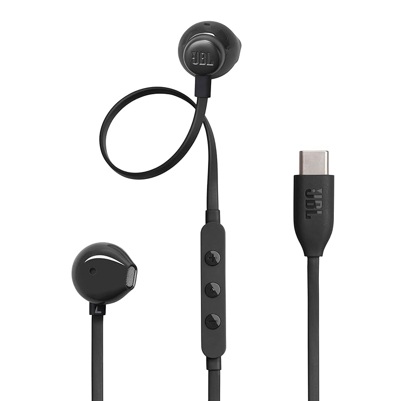 

JBL TUNE 305C wired in-ear earphones high resolution 96 kHz/24 bits preset EQ USB Type-C 12.5mm dynamic driver open type earphones Built-in microphone