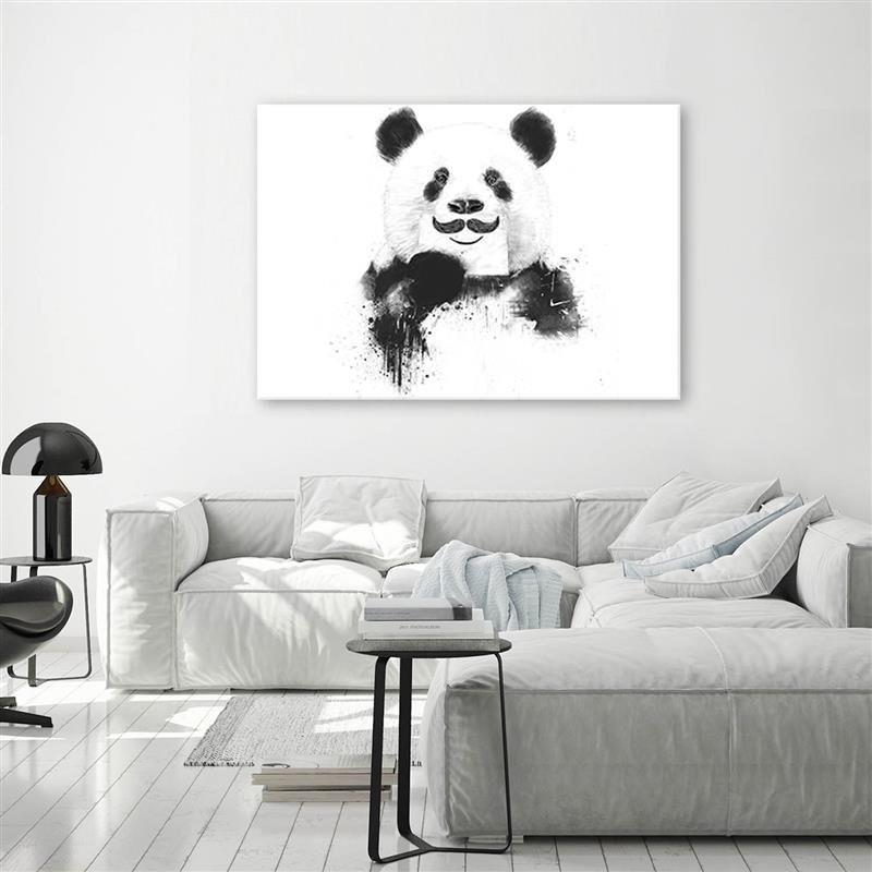 Canvas Print Black and White Panda