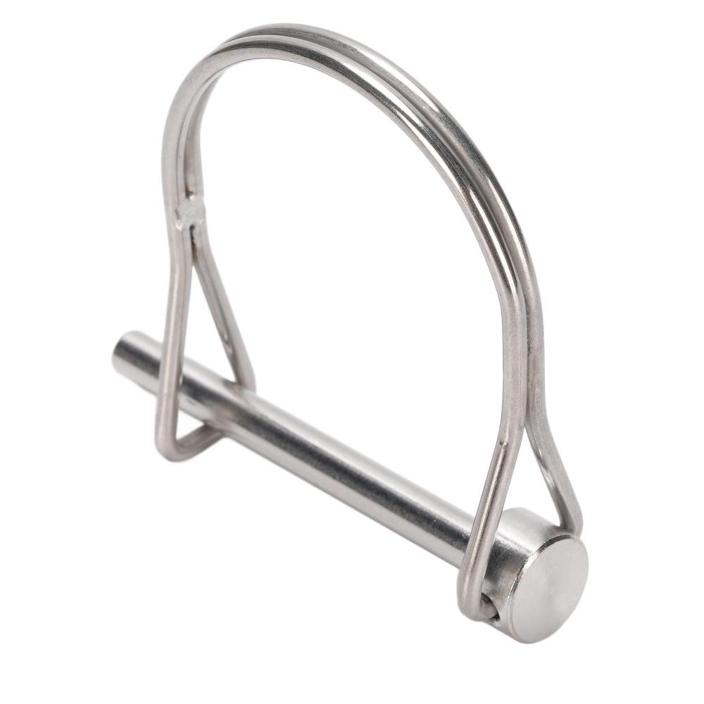 2PCS Silver Safety Coupler Pin 304 Stainless Steel Trailer Coupler Pin Practical Shaft Locking Pin
