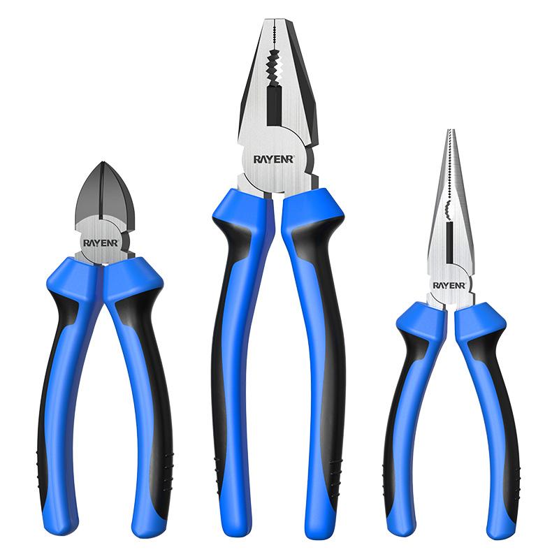 RAYENR Extractor Pliers Combination 6/8inch Multifunctional Linesman Diagonal Pliers Needle Nose Pliers Hardware Tools