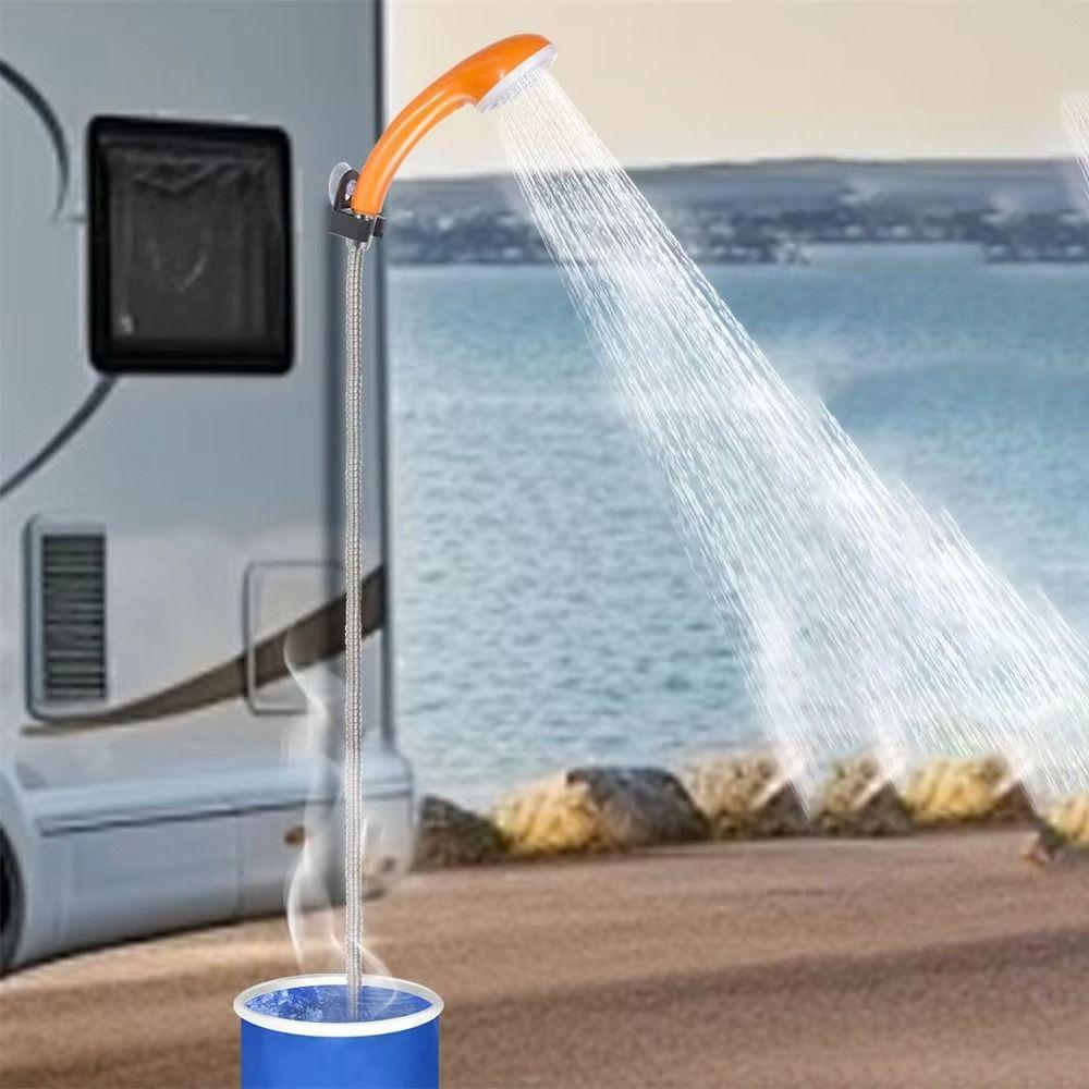 Waterproof Pump Head Electric Shower 2000Mah Camping Shower Simple Design Outdoor Shower  Hiking