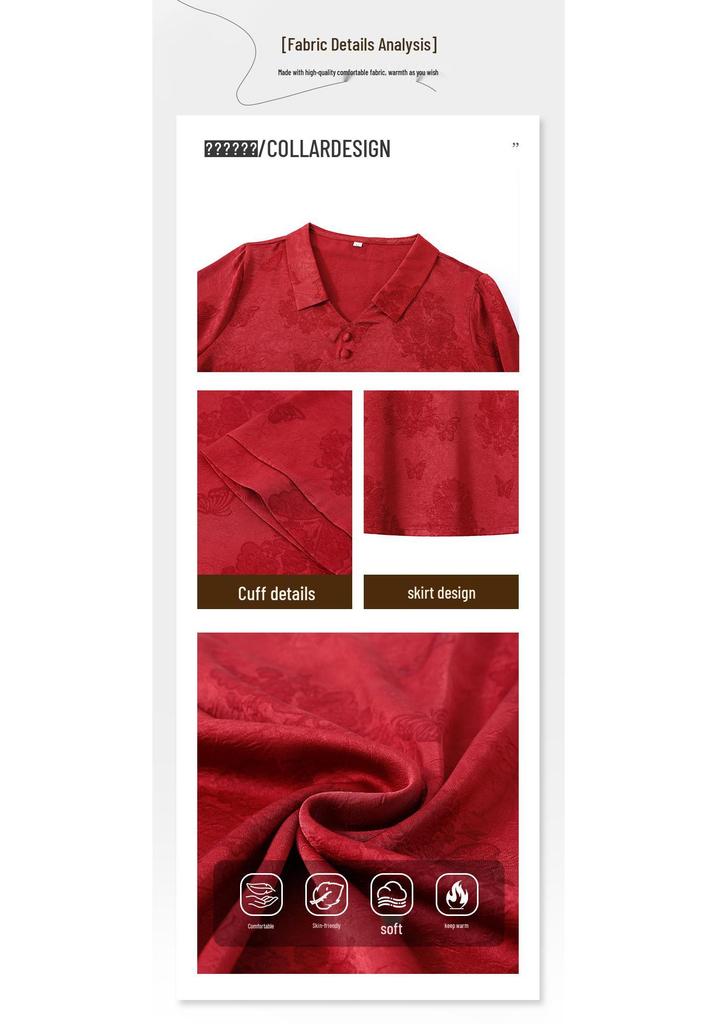 Elegant Summer Short-Sleeve Shirt for Young Mothers and Middle-Aged Women, 2026 Style