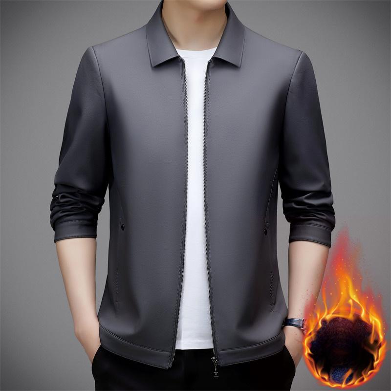 

Кожаное пальто мужская куртка среднего возраста бархатный лацкан натуральная кожаная куртка с лацканами из овчины высококачественная мягкая кожаная куртка 195